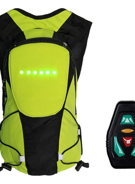 Cycling Backpack with Rear LED Signal Flashing Visible Color