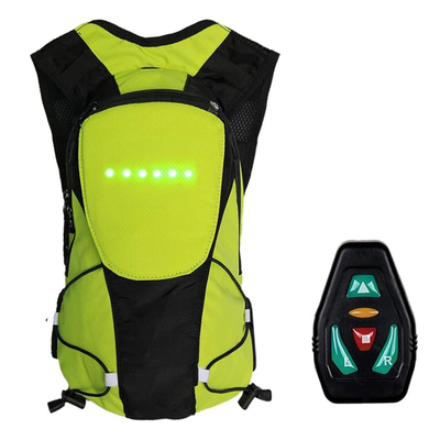 Cycling Backpack with Rear LED Signal Flashing Visible Color