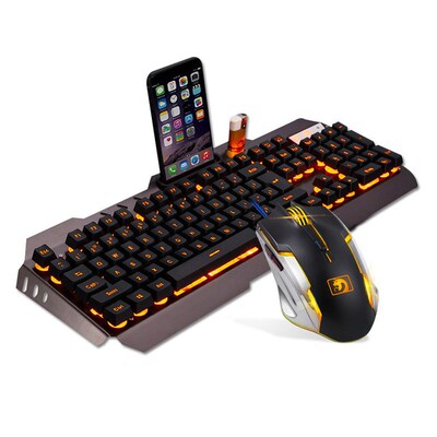Mechanical Feel Keyboard USB Wired Ergonomic Backlit Mechani