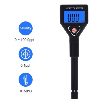 Portable Salinity Meter Salinometer Halometer Salt Gauge Sal