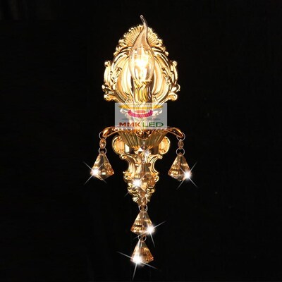 European Crystal wall lamp candle lamps headlight mirror bed
