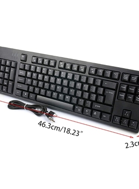 4.76Feet Wire Length Left-Handed Keyboards Plug and Play 2 x