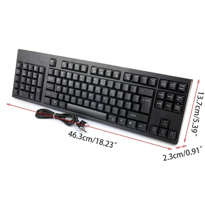 4.76Feet Wire Length Left-Handed Keyboards Plug and Play 2 x