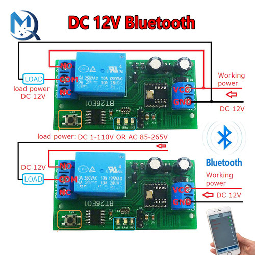 DC 12V 适用于 IOS Android Bluetooth Relay 2.4G RF Remote con