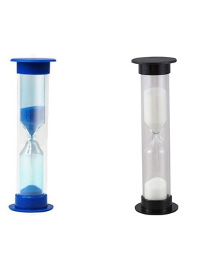 2 Pcs Sand Timer Hourglass 2 Mins Blue & One Minute Blac