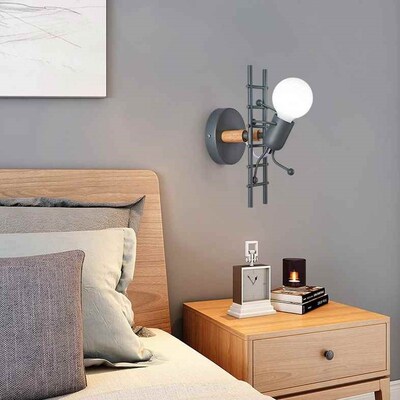Nordic bedside lamp bedroom art cartoon figure sleep room la
