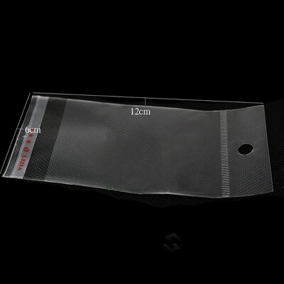 100 pcs Transparent Self Adhesive Seal Plastic Storage Bag O