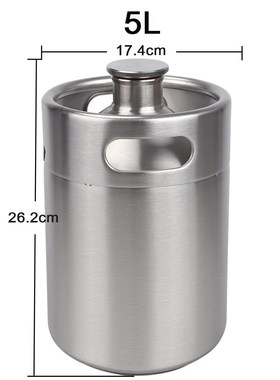 Mini Keg Growler Canteen Craft Beer Homebrewing Stainless St