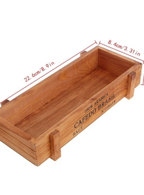 1PCS Vintage Wood Garden Flower Planter Succulent Pot Rectan