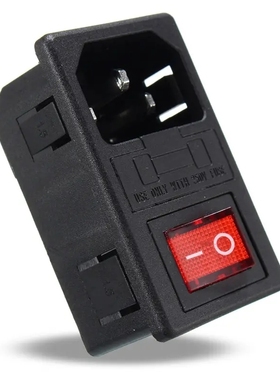 250V 10A AC 3 in 1 Fuse Power Supply Socket Connector Rocker
