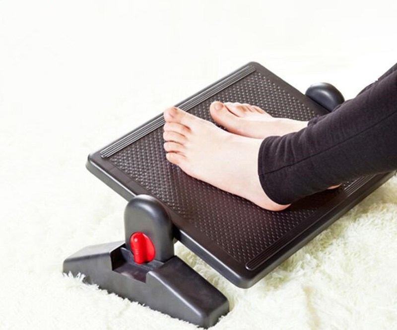 Ergonomic Footrest Adjustable Angle and Height Office Foot R