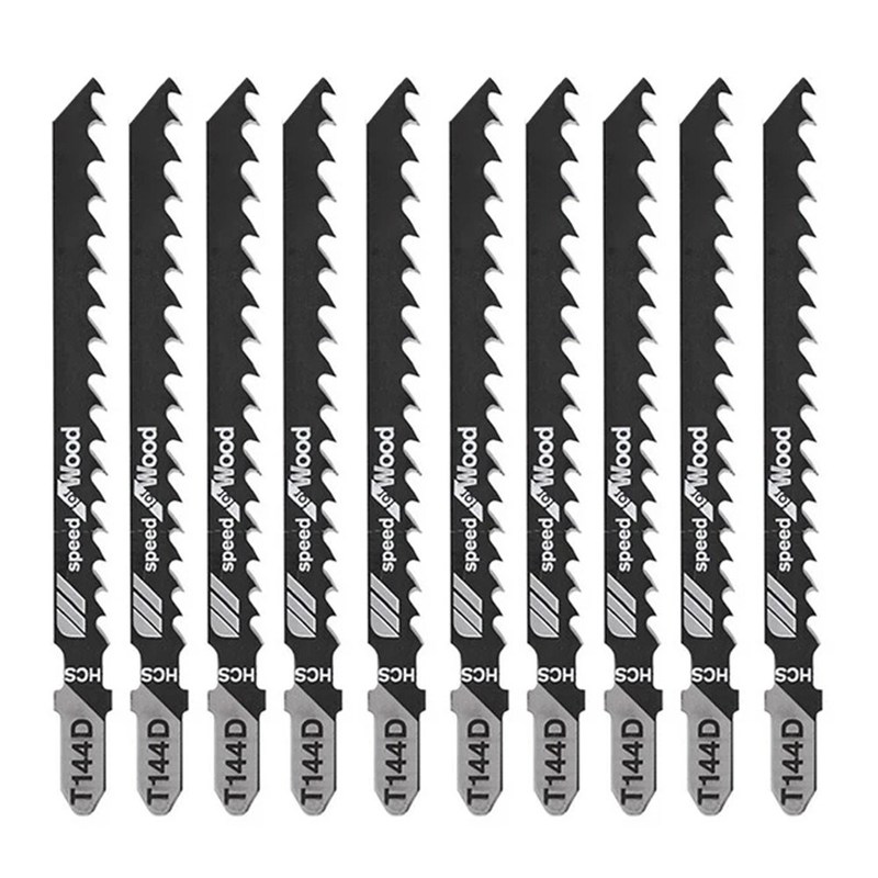 10Pcs/set HCS Jigsaw Blades T144D High Speed Wood Fast Cutti
