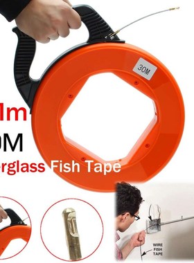 4mm Portable 30 Meter Fiberglass Fish Tape Fishing Tool Reel