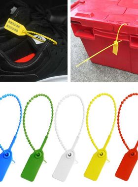 100Pcs Disposable Plastic Pull-Tite Security Seals Signage N