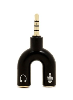 Adaptor Splitter 3.5mm Stereo Audio Plug Headphone 2 Way U