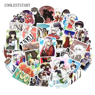 50Pcs/Pack Cartoon Anime Inuyasha Stickers For Laptop Lugga