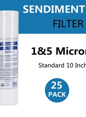 25pcs 1/5 Micron Sediment Water Filter Purifier Cartridge Re