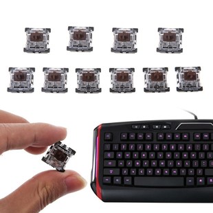 10Pcs 3 Pin KeyCaps Brown Mechanical Keyboard Switch for che