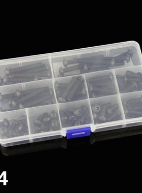 195pcs M4 Alloy Steel 10.9 Level Black Hexagon Socket Button
