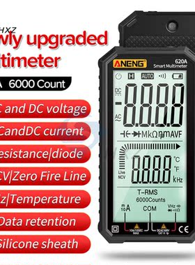 Multimeter AC DC 620A Ultra-thinfull Screen Smart Dual-color