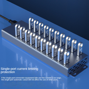 20Port USB HUB 3.0 External Power BC1.2 Charging Port SuperS