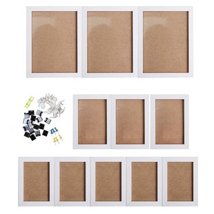 11Pcs Black White Acrylic Glass Picture Photo Frame Set DIY