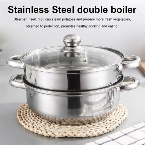 Double Steamer boiler Stainless Steel Stack and Steam Pot Se