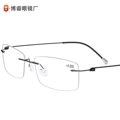 Anti-blue light reading glasses for men ultra-light rimless