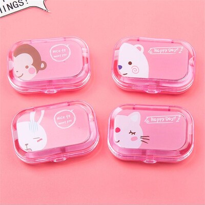 Portable Candy Color Plastic Contact Lens Storage Boxes Trav