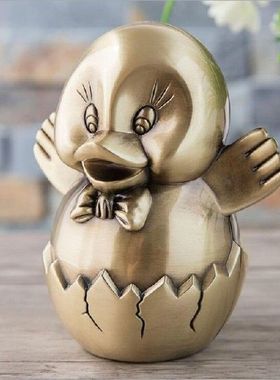 Metal money piggy bank bronze color bank money box Shelled