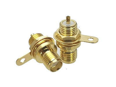 1Pcs Connector SMA Female jack Bulkhead Nut Handle Solder Pa