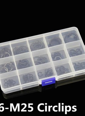 175pcs M6 - M25 Circlips Set for A hole 65 Manganese GB893 S