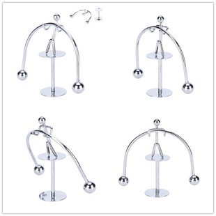 1Pc Weightlifter Mold Desk Decor Metal Craft Perpetual Balan