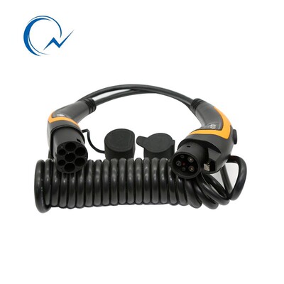 16A single phase EV Cable J1772 Type 1 to Type 2 IEC62196 E