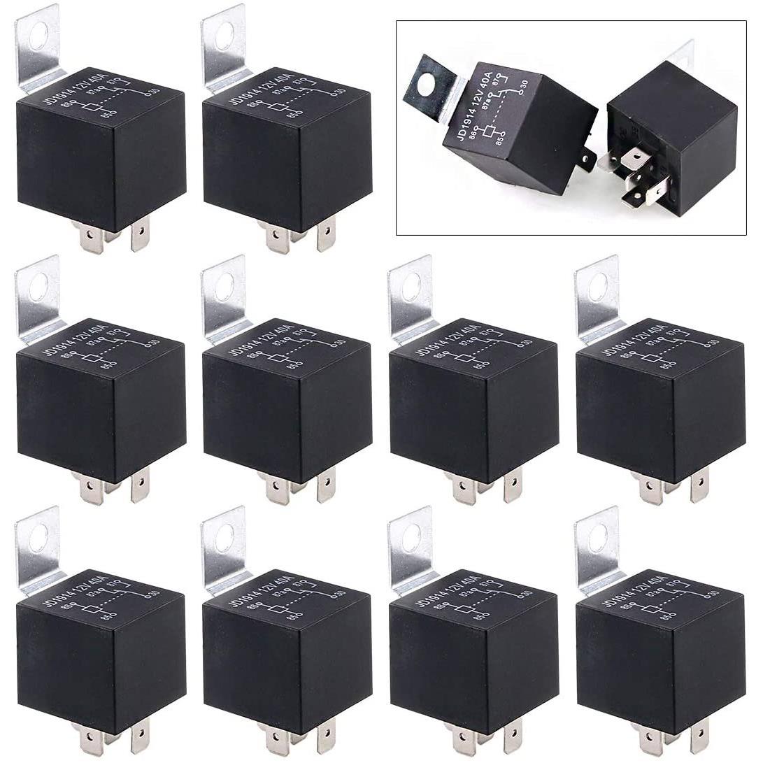 JD1914/ 40A继电器 五脚十只装 汽车摩托车继电器 汽车启动继电器