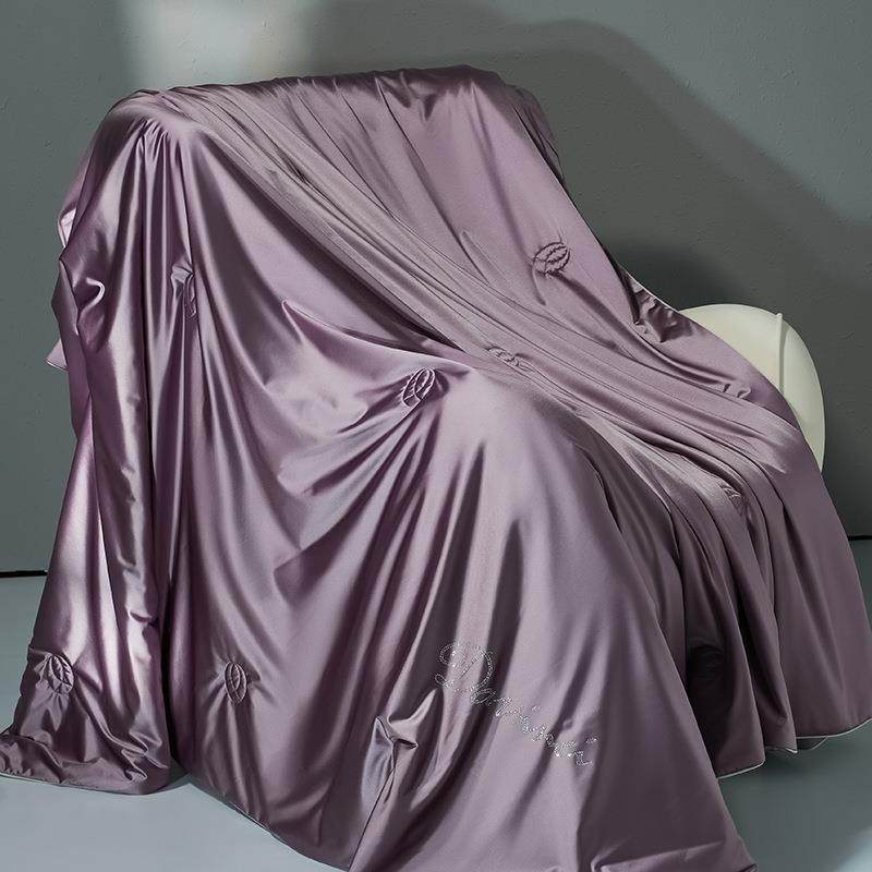 水光蚕丝美肤被被子被芯纯色薄款被子夏凉被空调被单双人可机水洗,床上用品,化纤被,淘宝优惠券,粉丝福利购,淘宝优惠卷