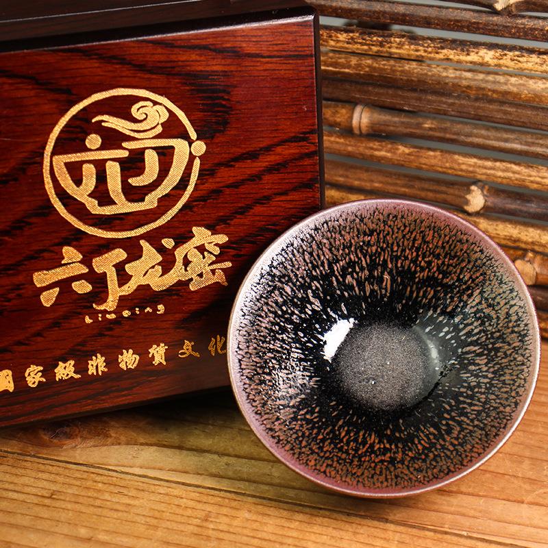 OQ5M建窑建盏原矿釉六丁龙窑纯手工龙窑柴烧主人杯