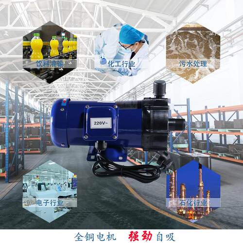 DATTO大头马工程塑料磁力泵增氧机鱼塘电动抽油泵380v无堵塞排污