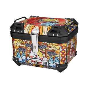 HY57摩托车尾箱大容量后备箱踏板车电动车行李箱大号通用非铝合金