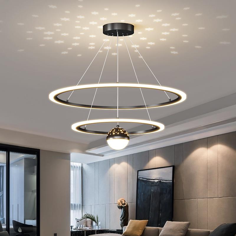 客厅吊灯2021年新款轻奢设计师款星空顶灯餐厅灯现代简约吸顶灯具