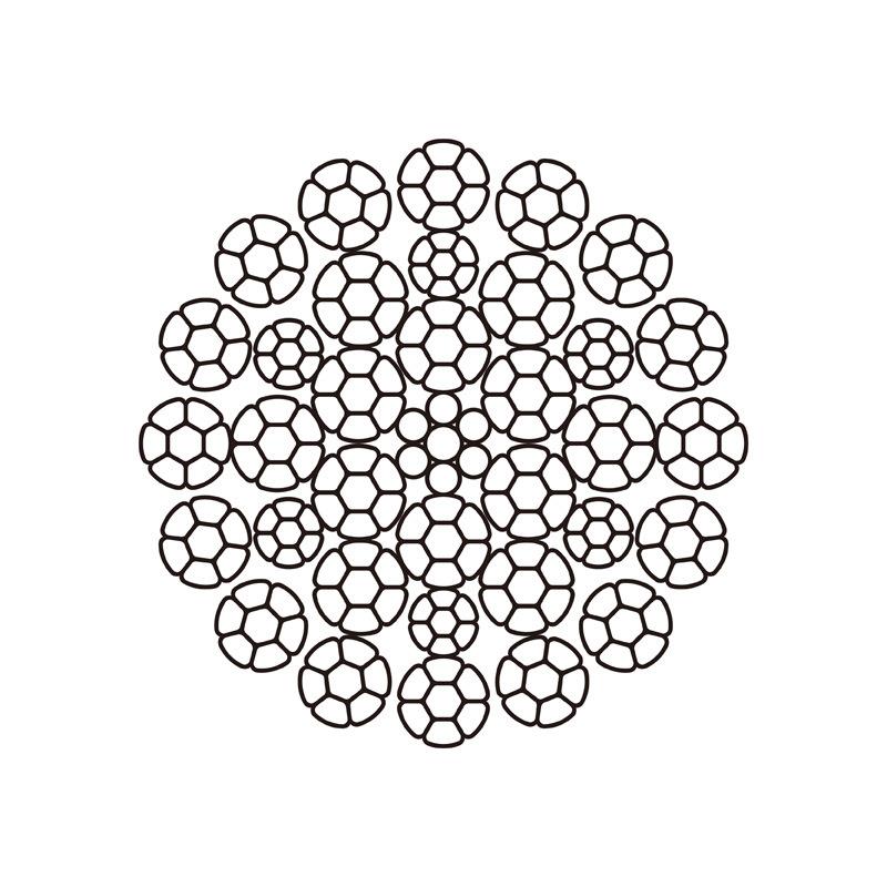 赛福天厂家 码头吊机钢丝绳 吊篮钢丝绳 粗直径 38mm DL1916AK