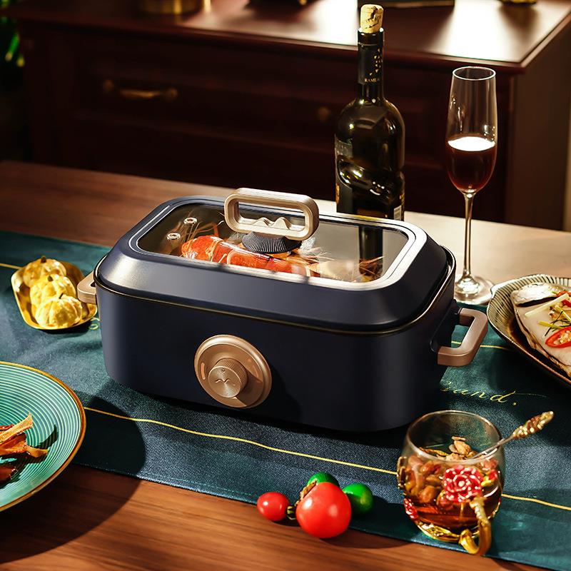5L电火锅家用多功能电煮锅韩式电热锅电炒锅一体式小家电电锅