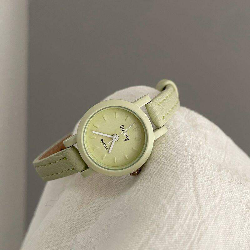 ins风小绿表手表女款学生初高中2026新款只看时间考试指节日礼品