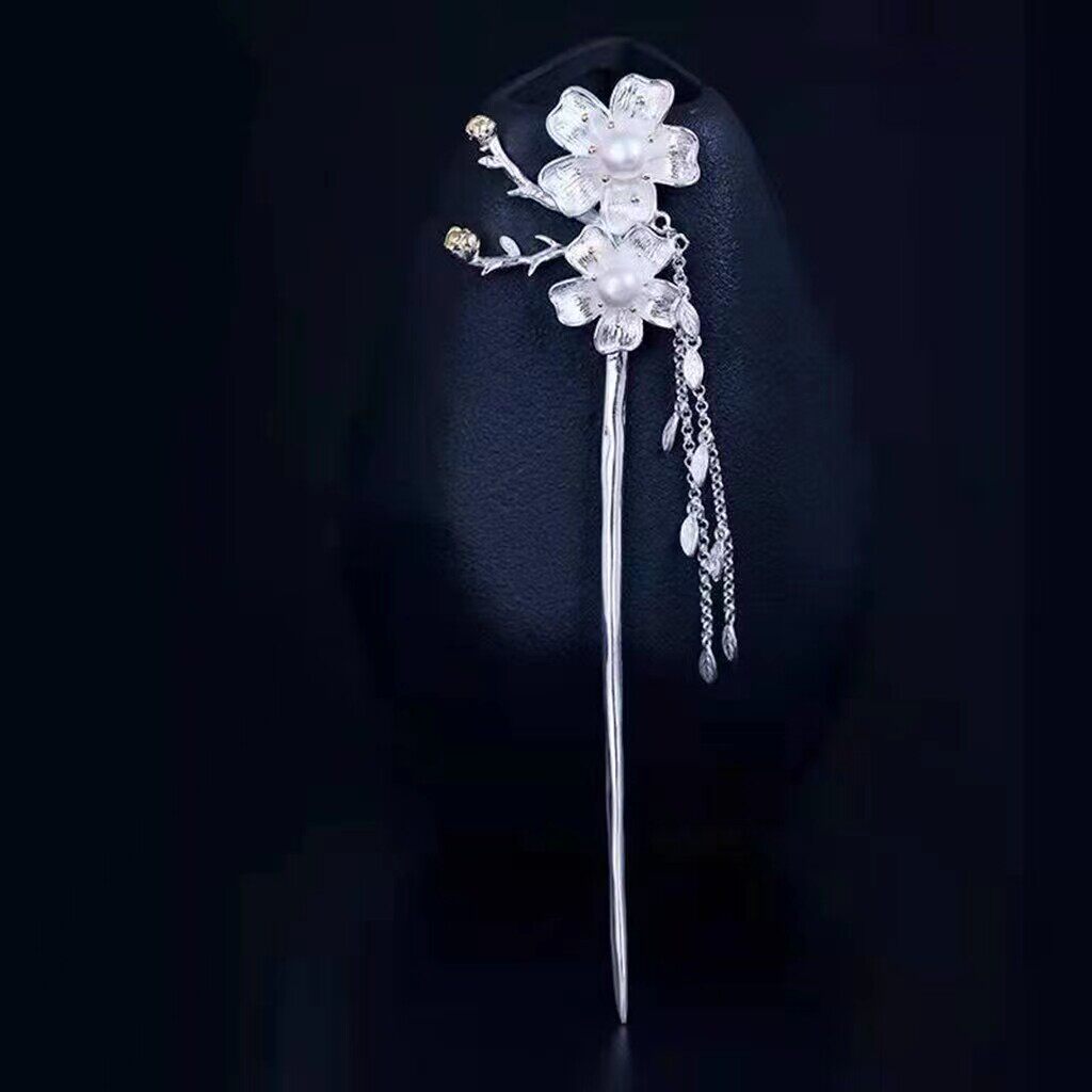 复古樱花流苏发簪S925银