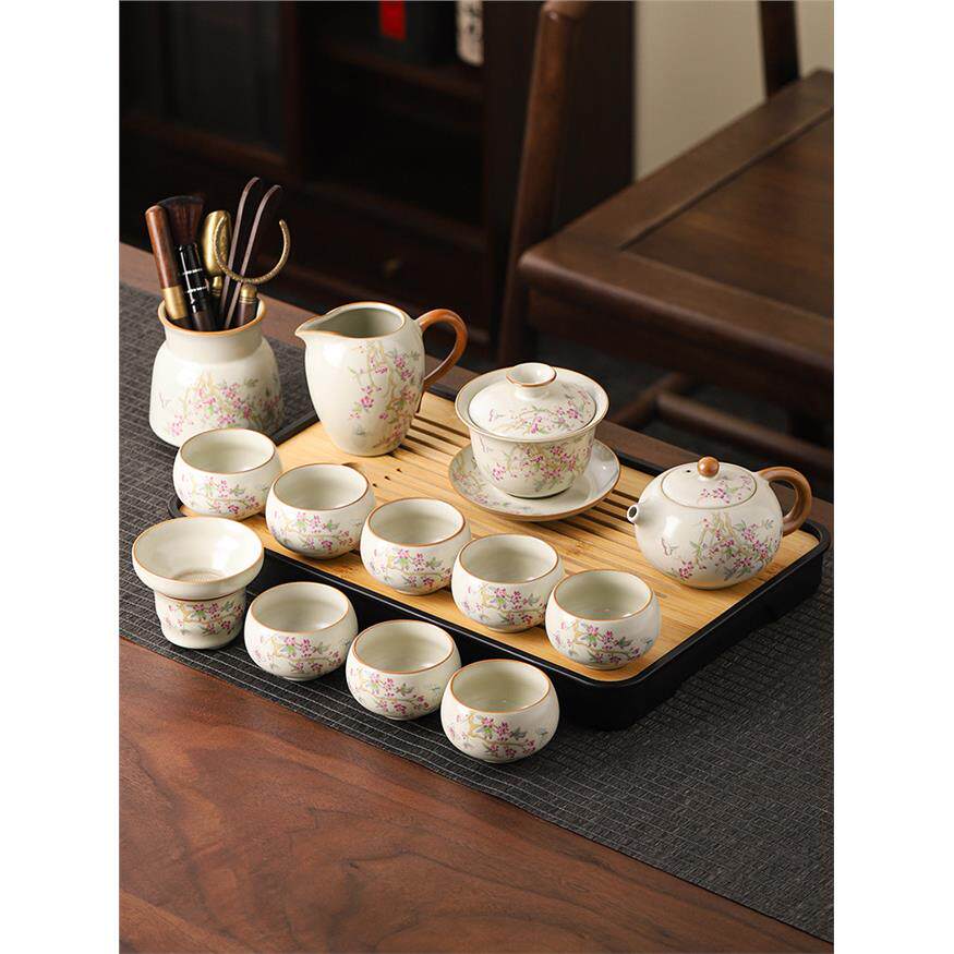 汝窑茶具套装家用2026新款高档陶瓷功夫茶具套装个人专用节日礼品