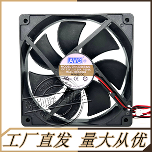 原装AVC 12V 0.30A 12CM 12025 PWM 超静音机箱风扇DA12025B12L