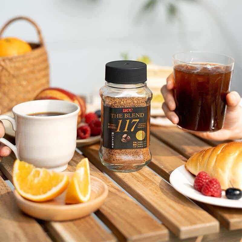 日本进口ucc117黑咖啡悠诗诗冻干咖啡粉速溶美式UCC114瓶装70g