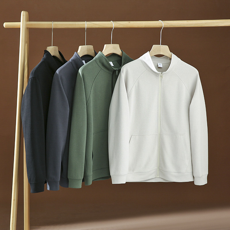 秋季新款棉拉收口袖百搭纯色简约立领男士情侣夹克外套 2401,男装,夹克,淘宝优惠券,粉丝福利购,淘宝优惠卷