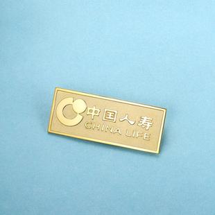 团队名字别针女纯银字母微章 DIY来图企业公司LOGO胸针男
