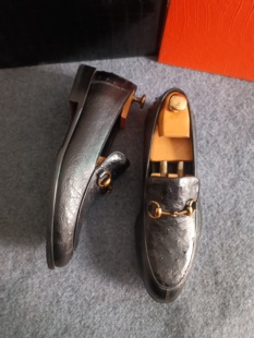 41码鸵鸟皮经典款一脚蹬乐福休闲商务正装男鞋皮鞋防滑品质